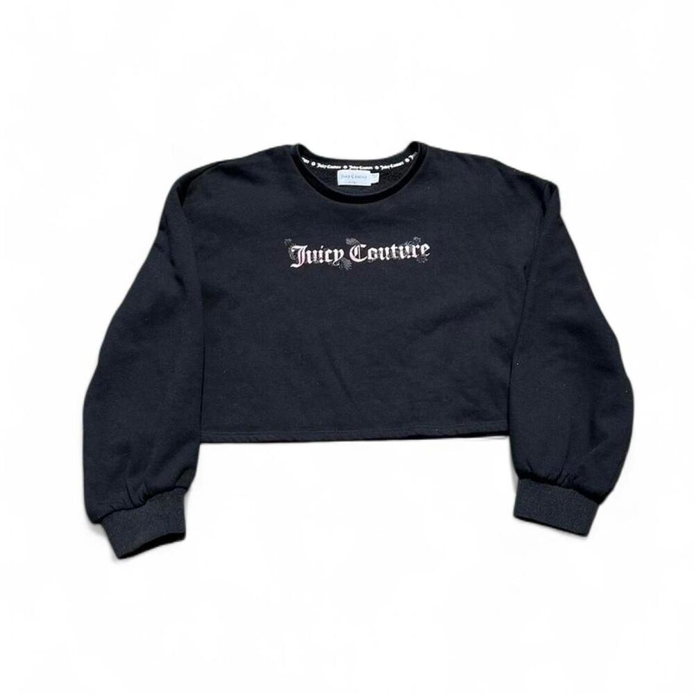 Juicy-couture Women's Black crop top crew neck